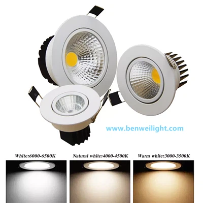 Downlight COB LED reglabil, multi-Watt, 85V-240V