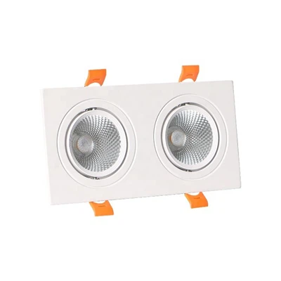 Downlight cu LED încastrat - Spot COB pătrat (cap simplu/dublu/triplu)