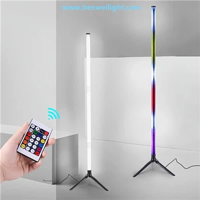 Lampă de podea de colț RGB pentru iluminare ambientală pentru dormitor și cameră de jocuri
