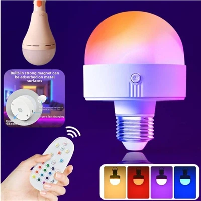 Bec LED RGB inteligent - Modern reîncărcabil și reglabil (bază E26/E27)