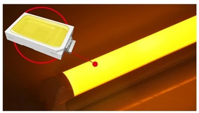 Tub LED galben anti-UV rezistent la insecte Iluminare interioară din sticlă cu LED T8